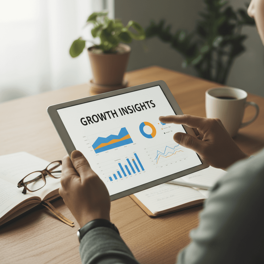 Professional reviewing IT assessment documentation on tablet